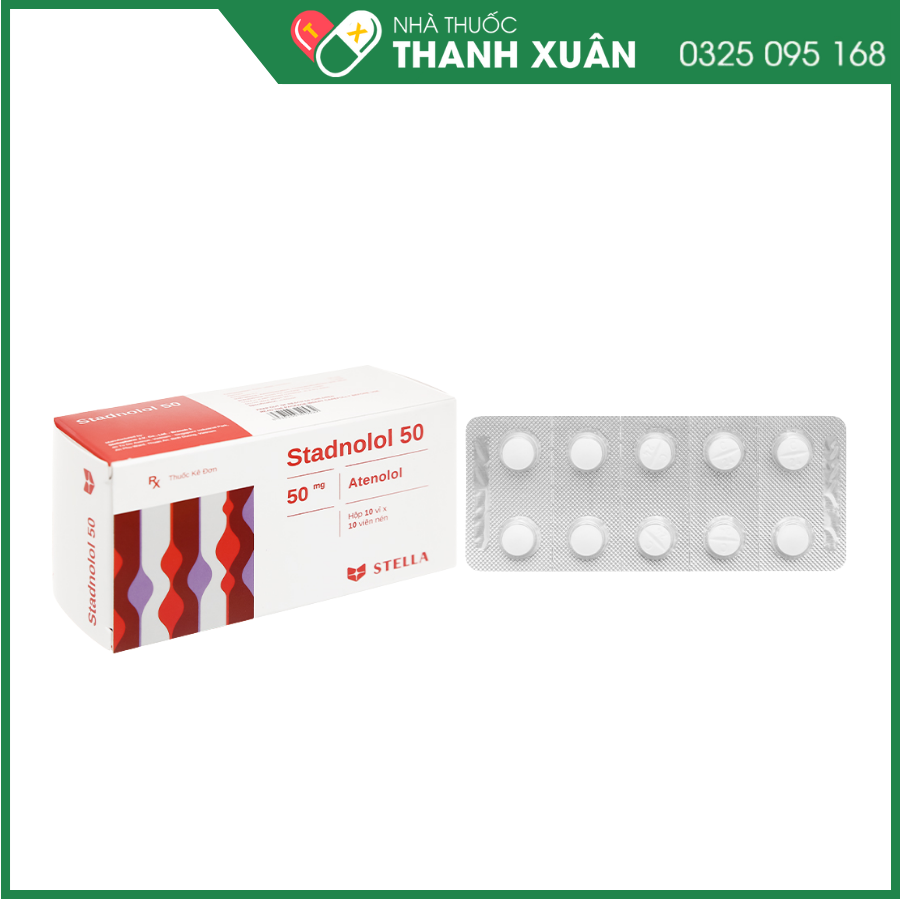 Stadnolol 50 điều trị tăng huyết áp, nhịp nhanh trên thất, loạn nhịp thất
